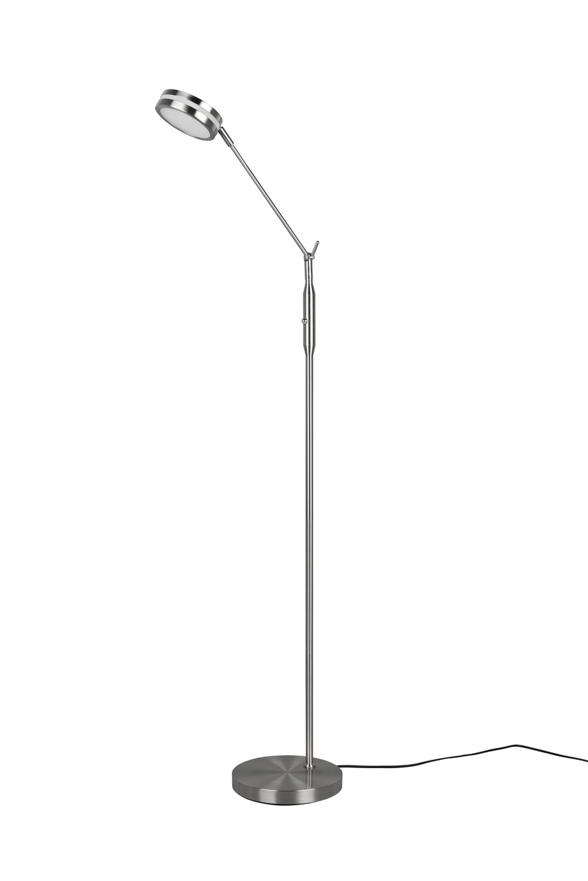 Lampadar Franklin, TRIO, 23x41x133 cm, 6.5W, 1x SMD, metal, nichel mat - imagine 7
